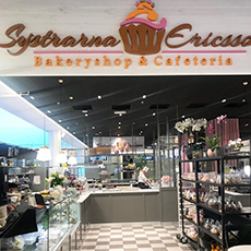 Entrén in till Systrarna Ericsson Bakery Shop och Cafeteria. Foto: Pressbild