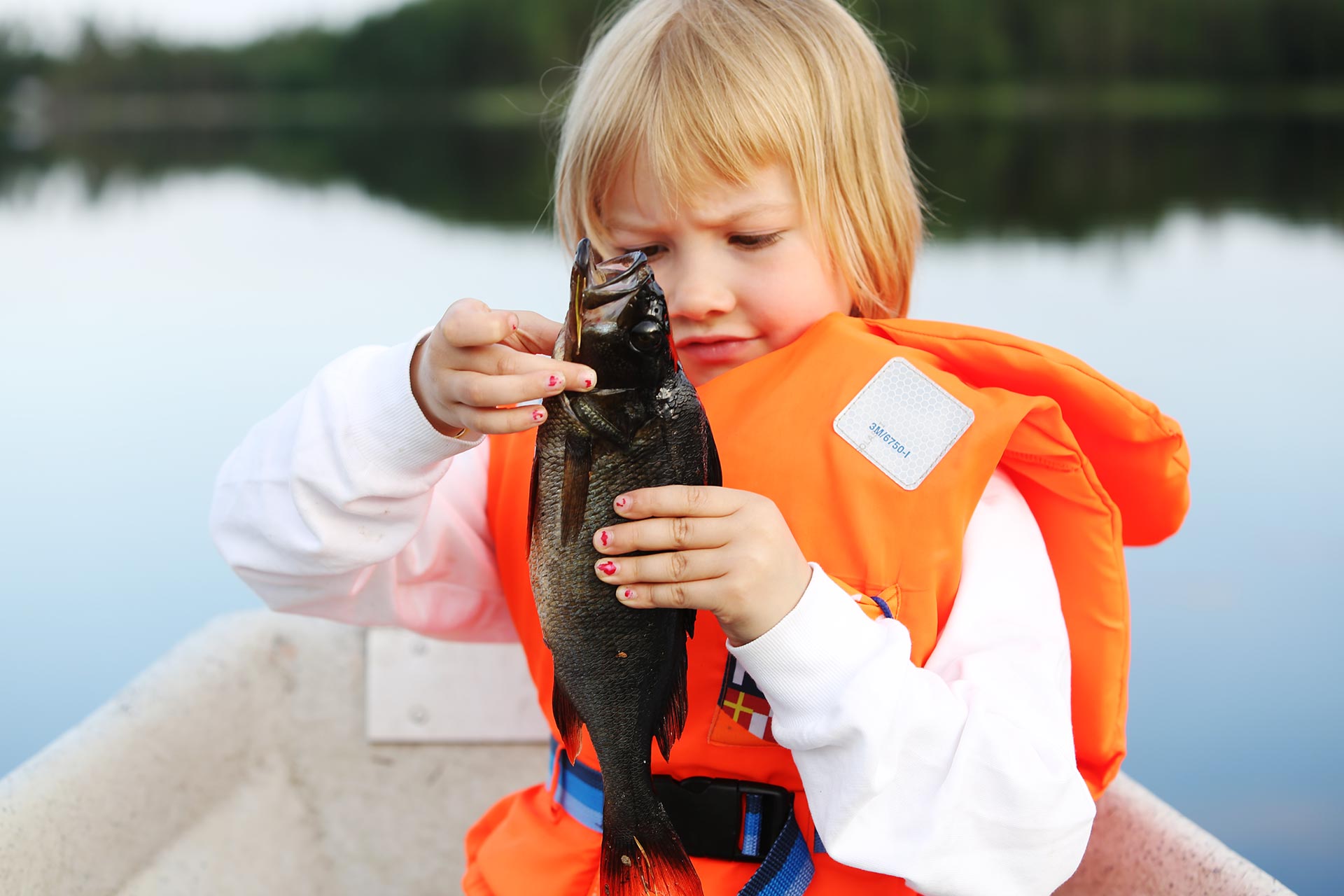 Barn som fiskar på Mälaren i Västerås. Foto: Mostphotos