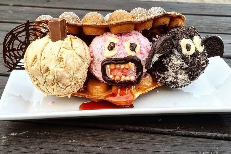 Halloween-våffla från Wåffelbaren