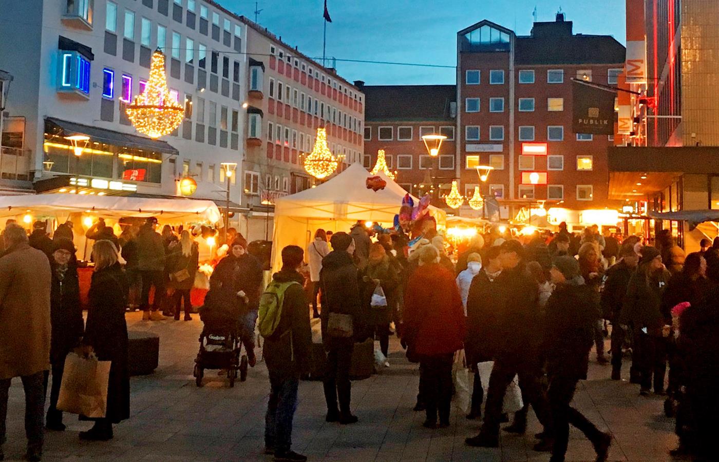 Julmarknad i Västerås city. Foto: Pressbild