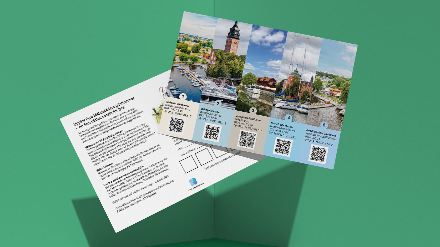Mockup på hur Gästhamnskortet ser ut. Mockup på hur Gästhamnskortet ser ut.