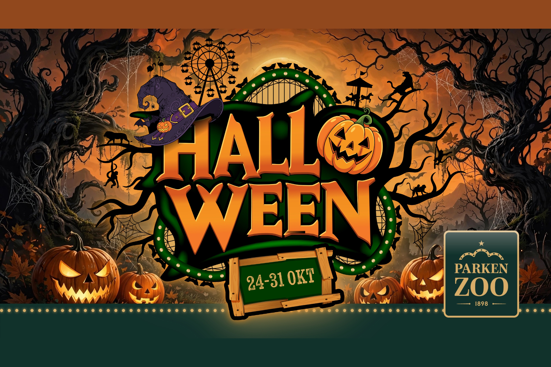 Pressbild för Halloween på Parken Zoo 2026.