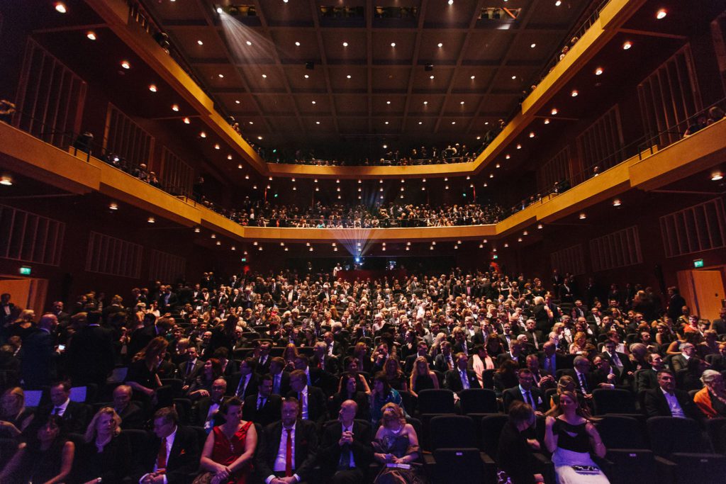 Publikhavet på Guldstänk-galan på Västerås Konserthus. Fotograf: Henrik Mill