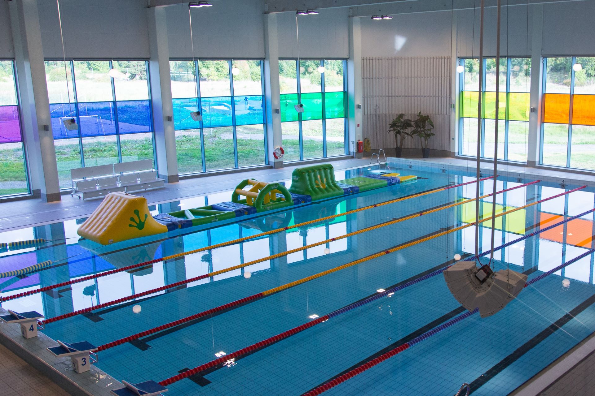 Överblicks bild på Pepparrotsbadet i Enköping.