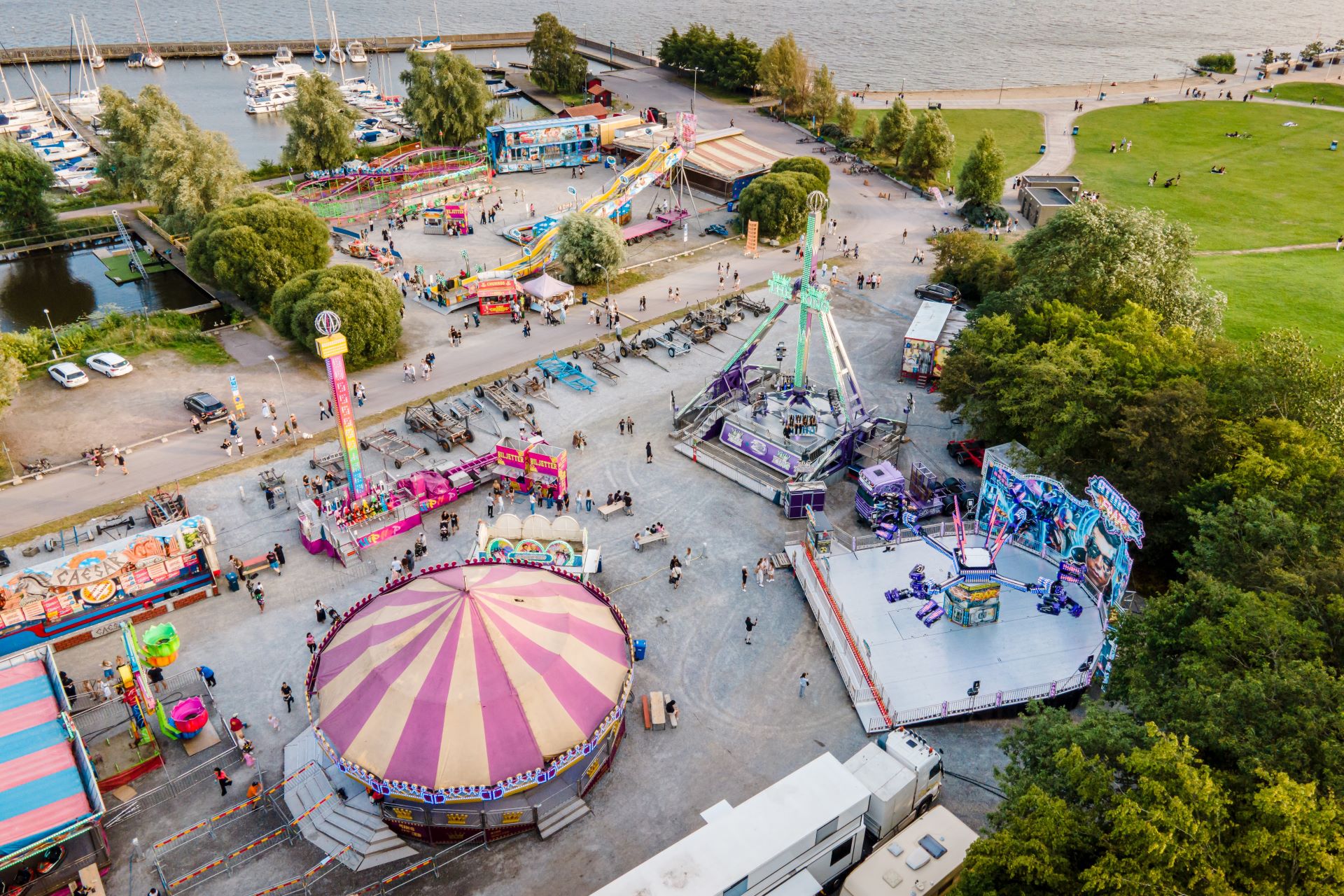 Drönarbild över Lögarängen, Västerås