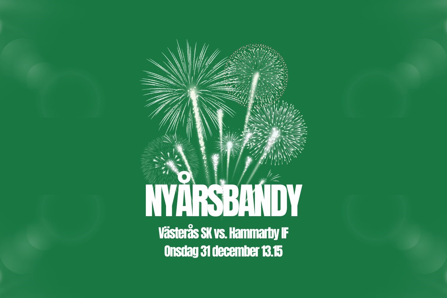 Reklambild för nyårsbandy med VSK bandy