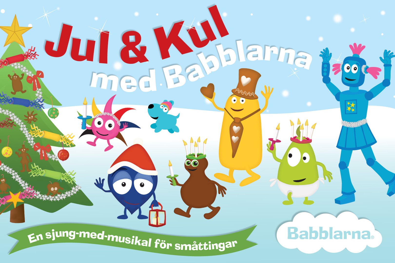 Pressbild för "Jul och Kul med Babblarna"