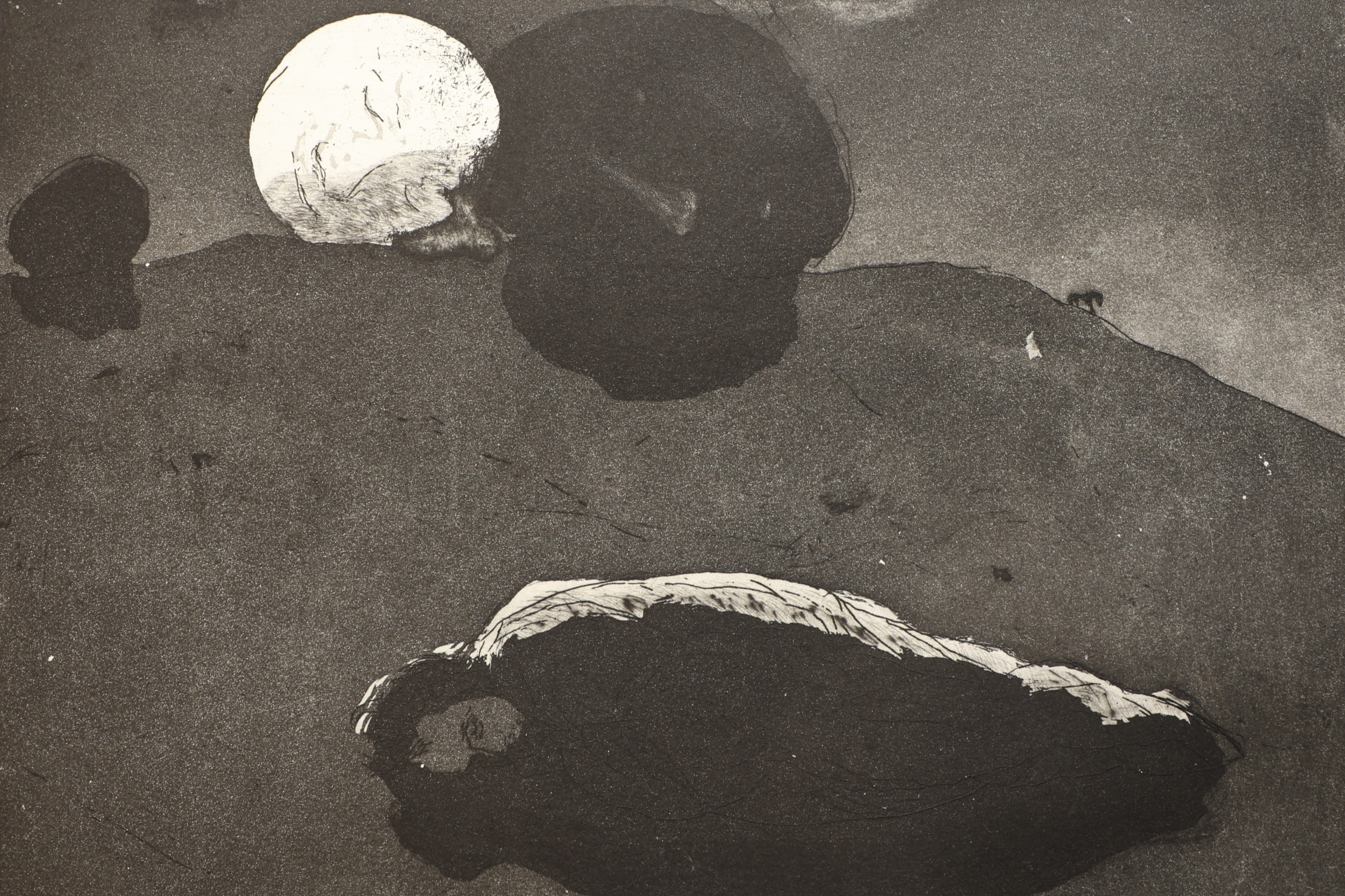 Outi Heiskanen, Månen stiger, 1989. Tillhör Västerås konstmuseums samling.