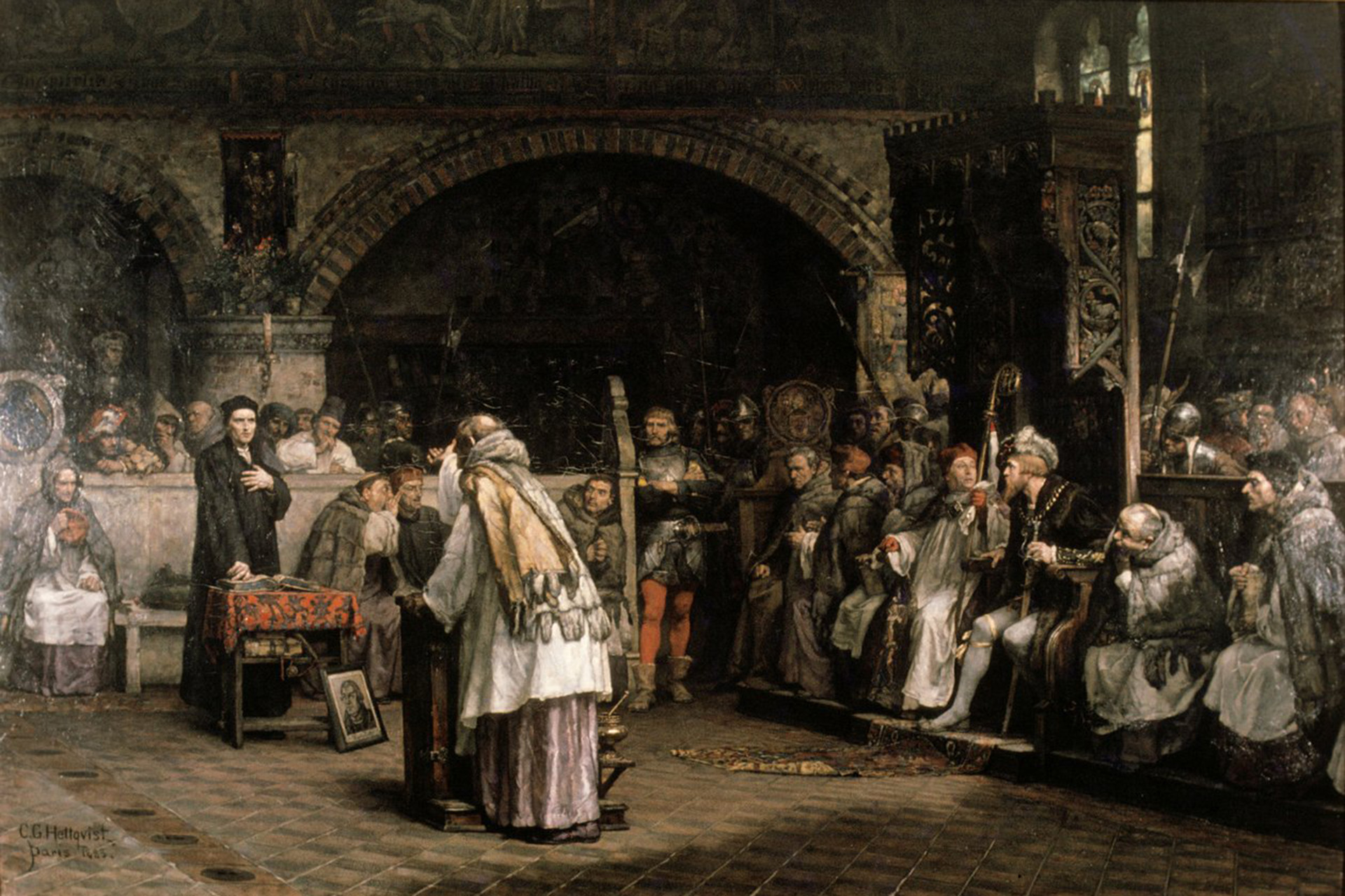 Målning av Västerås riksdag 1527.