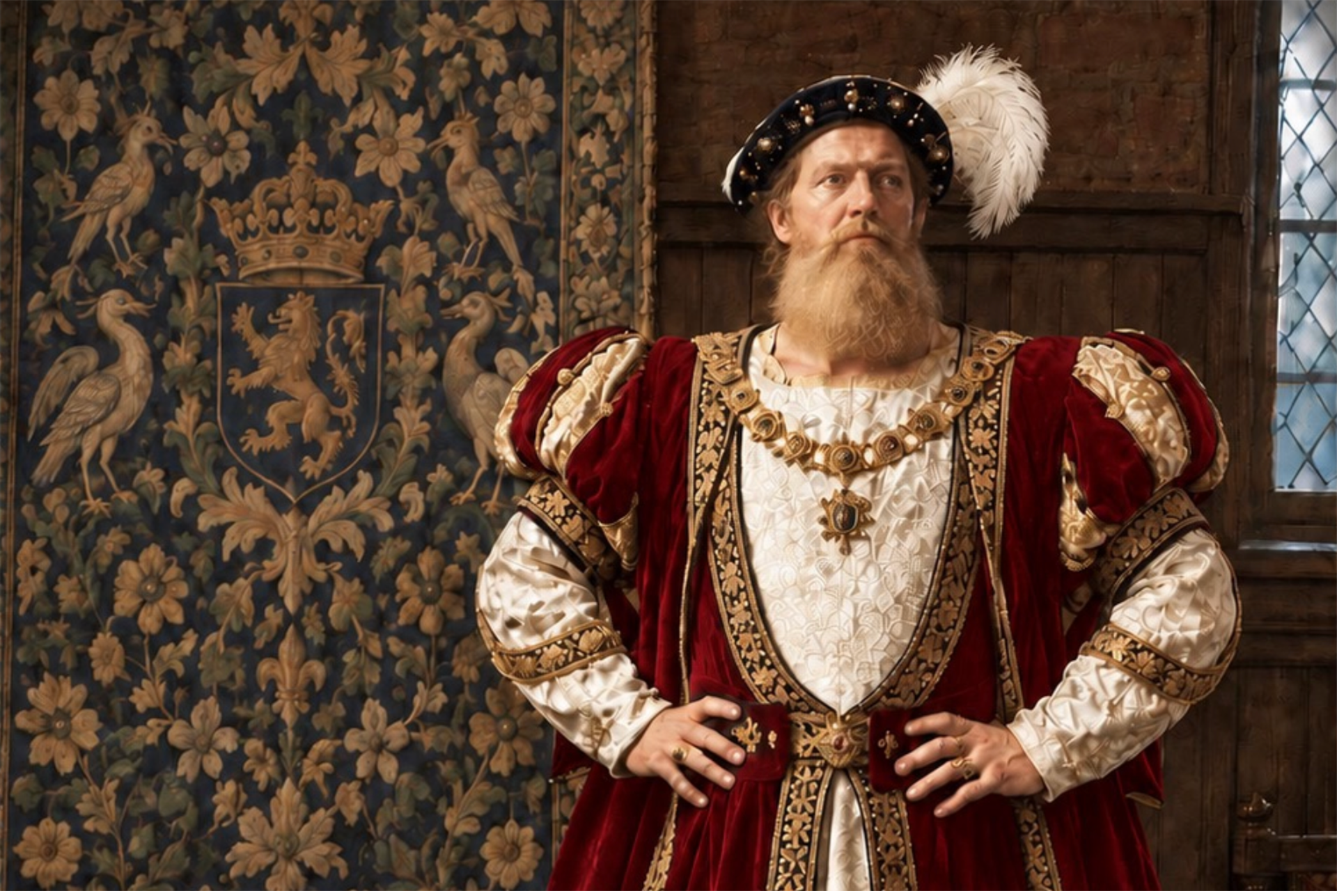 Operasångare utklädd till Gustav Vasa.