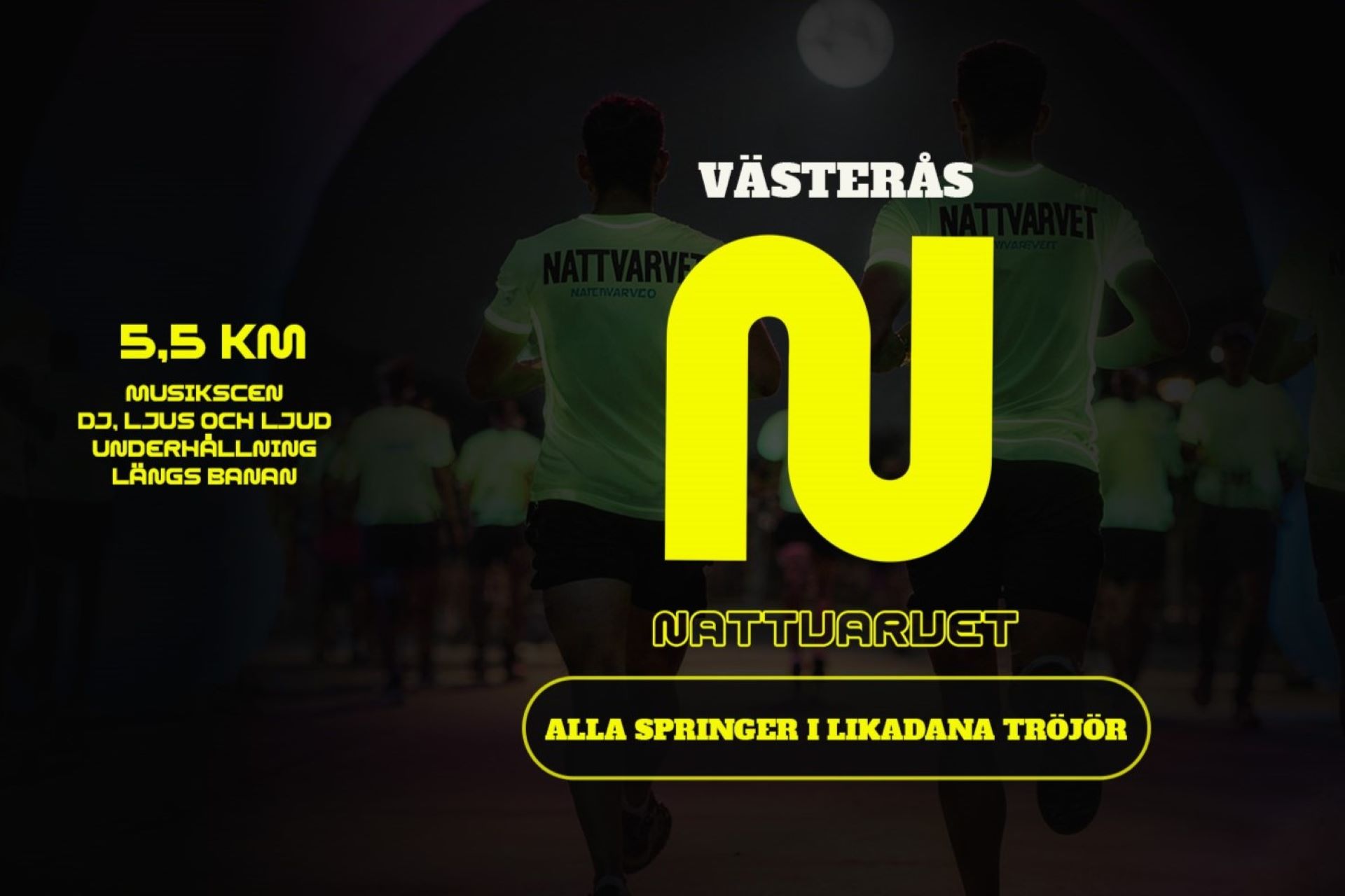 Pressbild för Nattvarvet i Västerås 2026.
