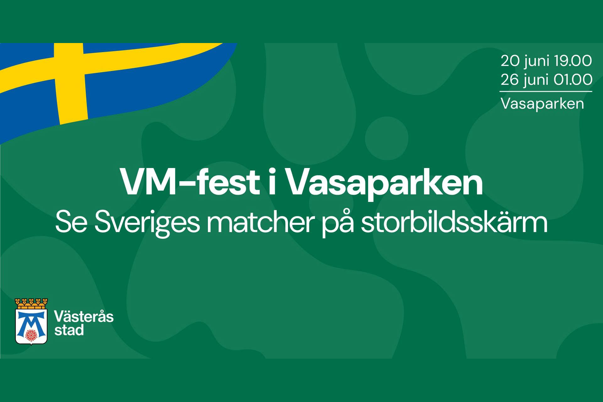 Pressbild för VM-fest i Vasaparken.