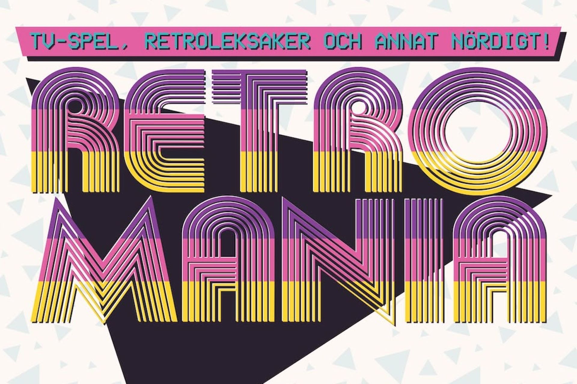 Retro Manias-logga där det står "TV-spel, retroleksaker och annat nördigt!" ovanför.