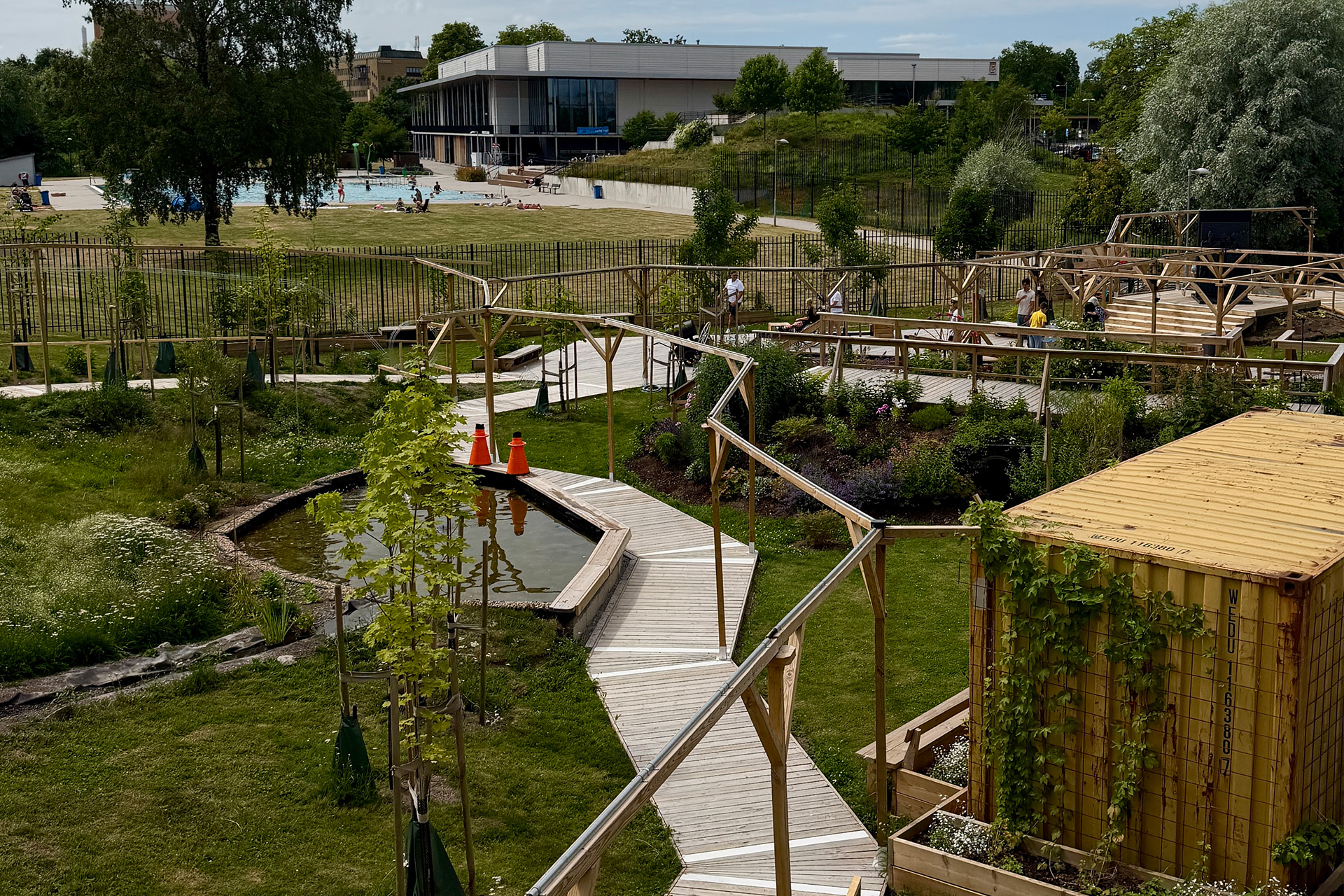 Vy över science parken på Baddaren