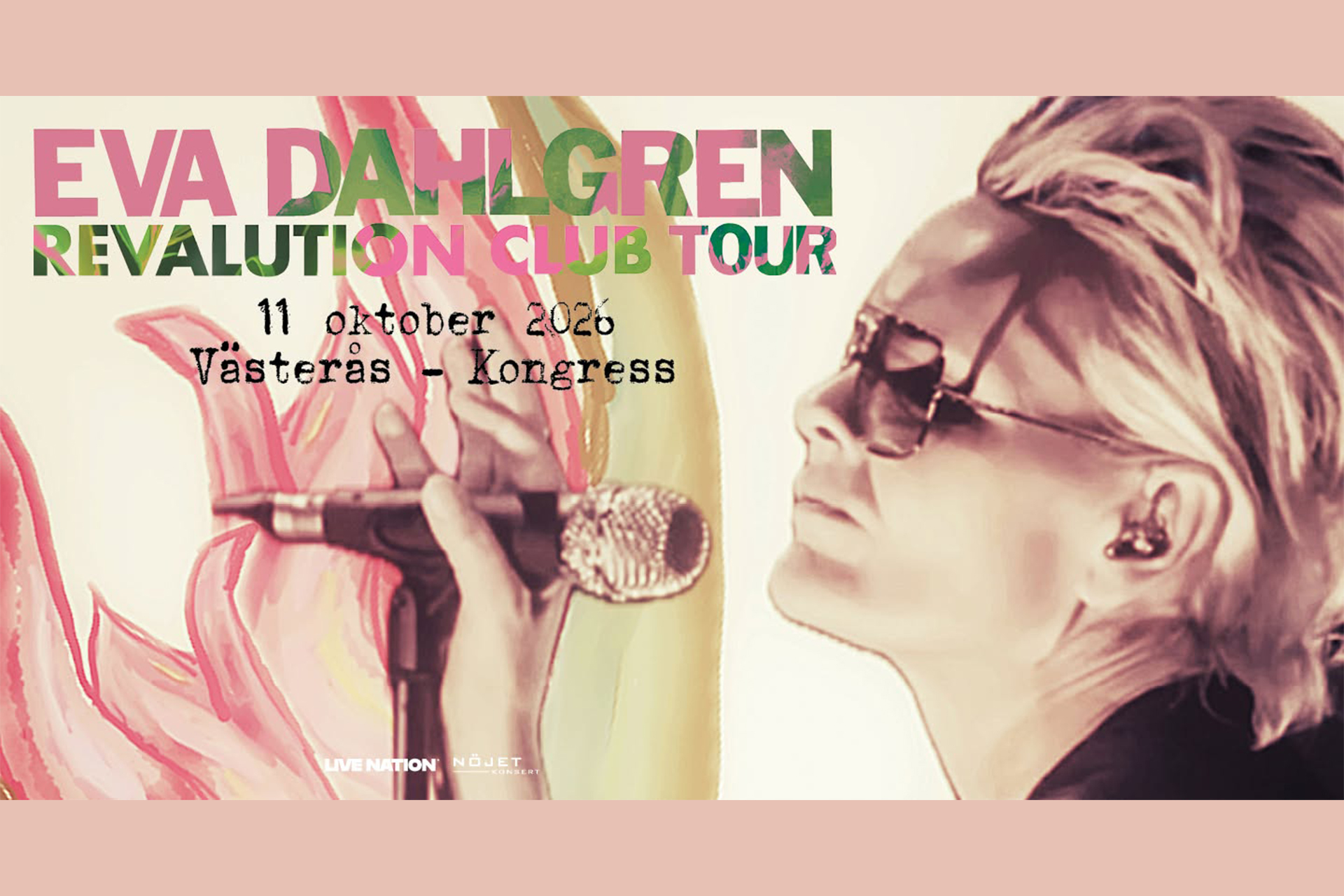 Pressbild för Eva Dahlgren Revalution Club Tour den 11 oktober 2026 på Västerås Kongress .