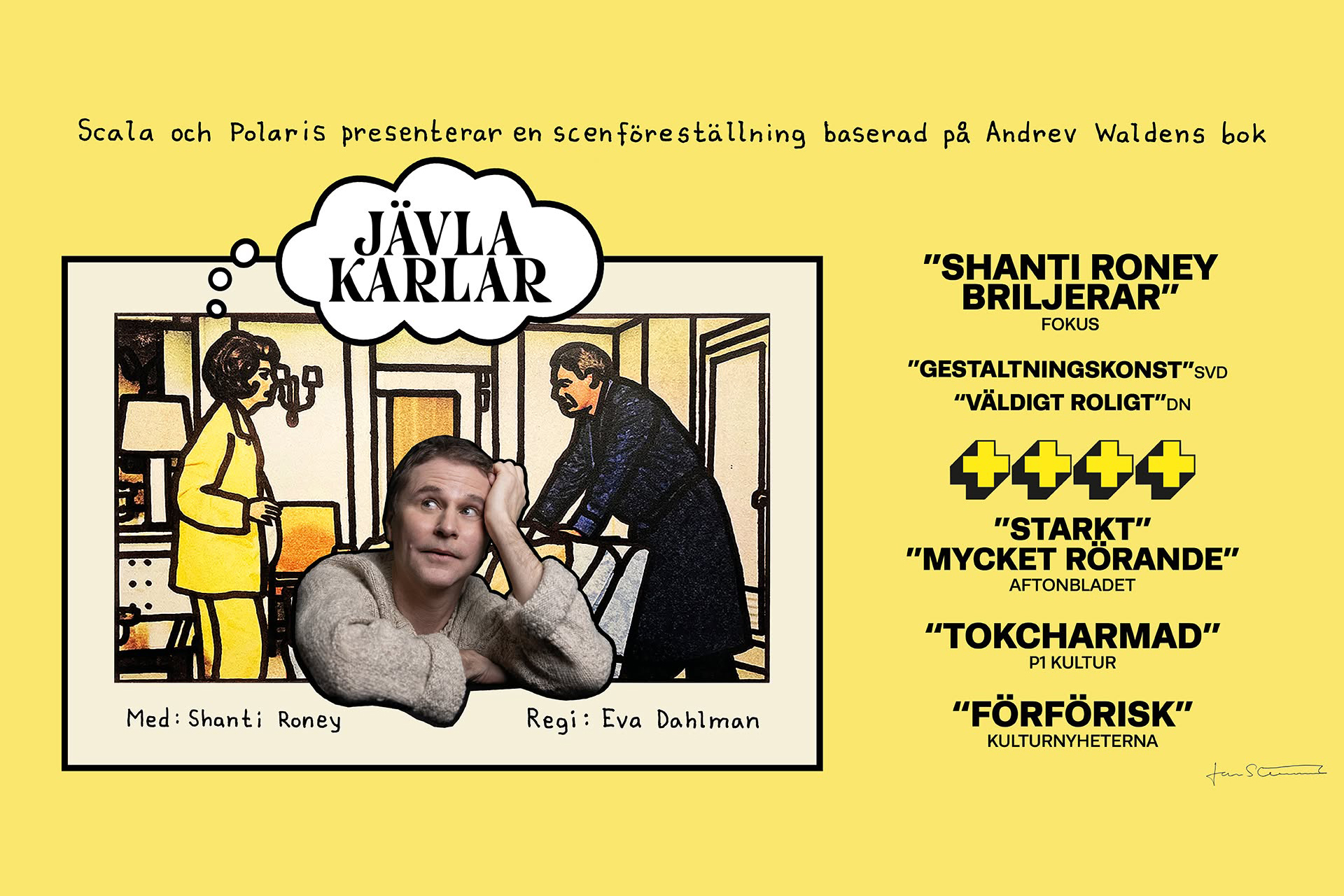 Pressbild för föreställningen Jävla Karlar.