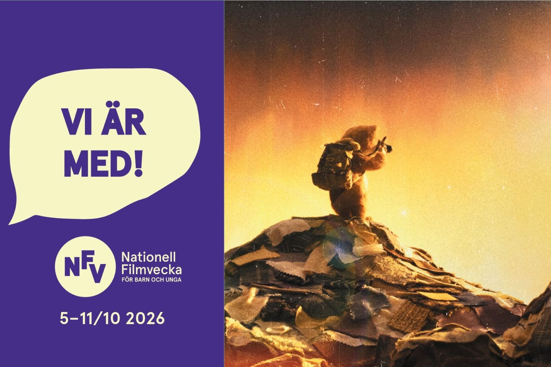 Pressbild för Nationell Filmvecka för barn och unga 2026.